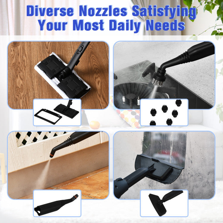 2000W Steam Mop with Detachable Handheld Unit