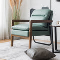 Single Sofa Chair with Extra-Thick Padded Backrest and Seat Cushion-Green