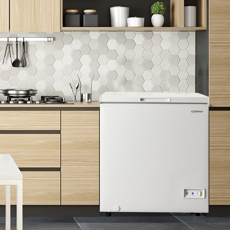 3.5/5 Cu.ft Compact Chest Freezer with Basket