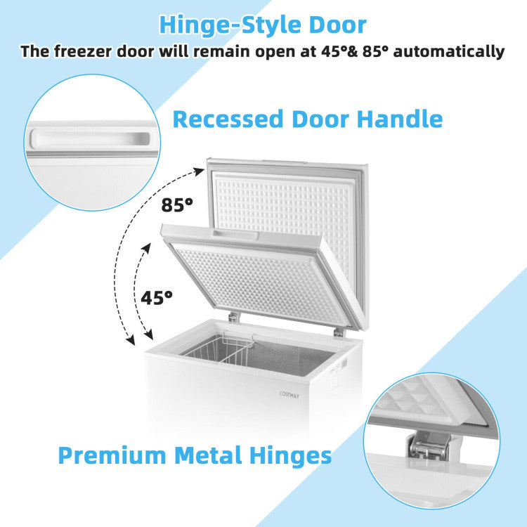 3.5/5 Cu.ft Compact Chest Freezer with Basket