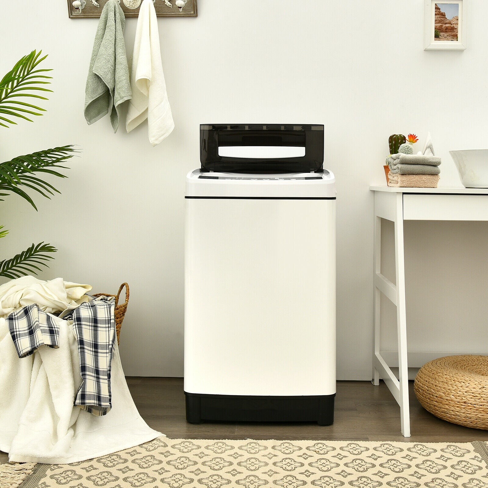 Full-Automatic Washing Machine 1.5 Cubic Feet 11 LBS Washer-White