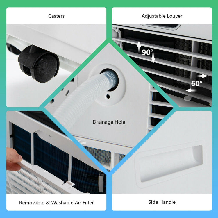 8,000 BTU Portable AC 3-in-1