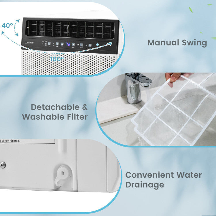 Dual BTU Window AC – 10k/12k with Remote