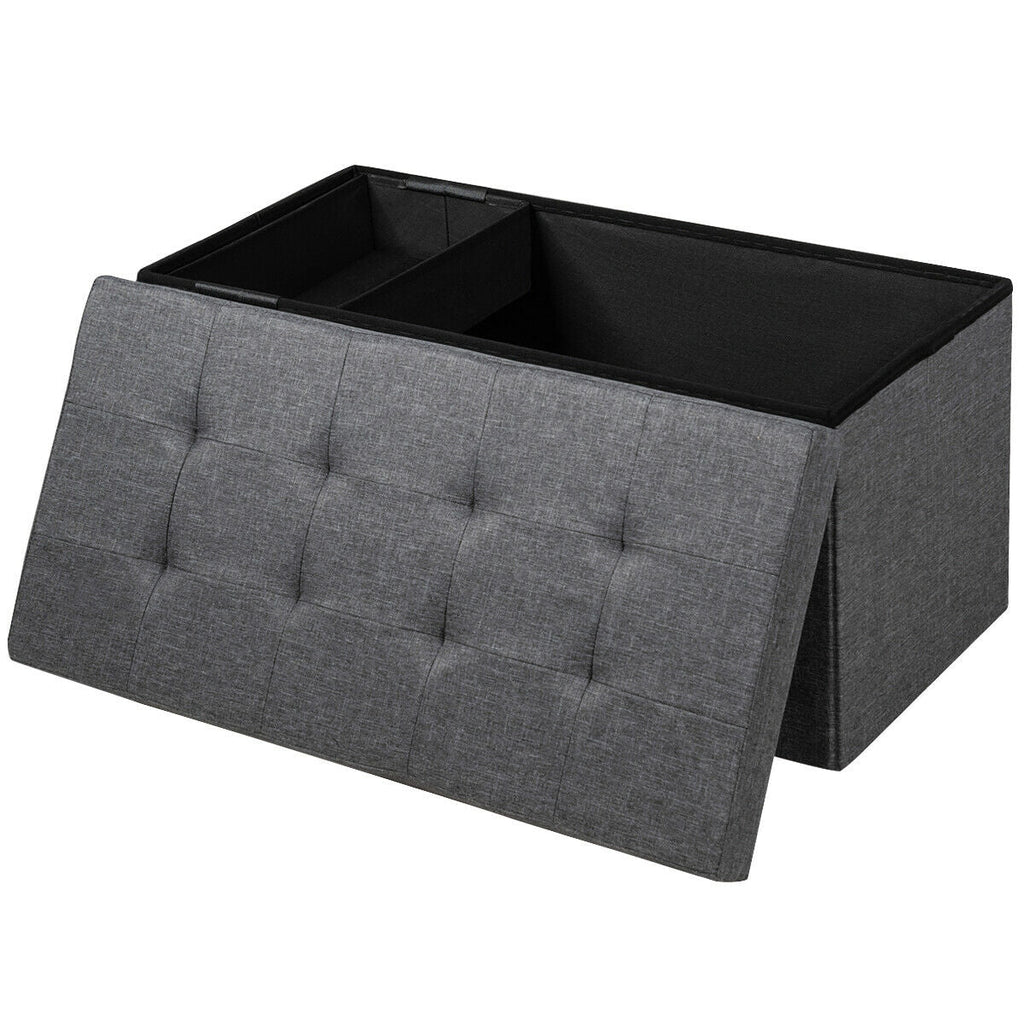 31.5 Inch Fabric Foldable Storage with Removable Storage Bin-Dark Gray