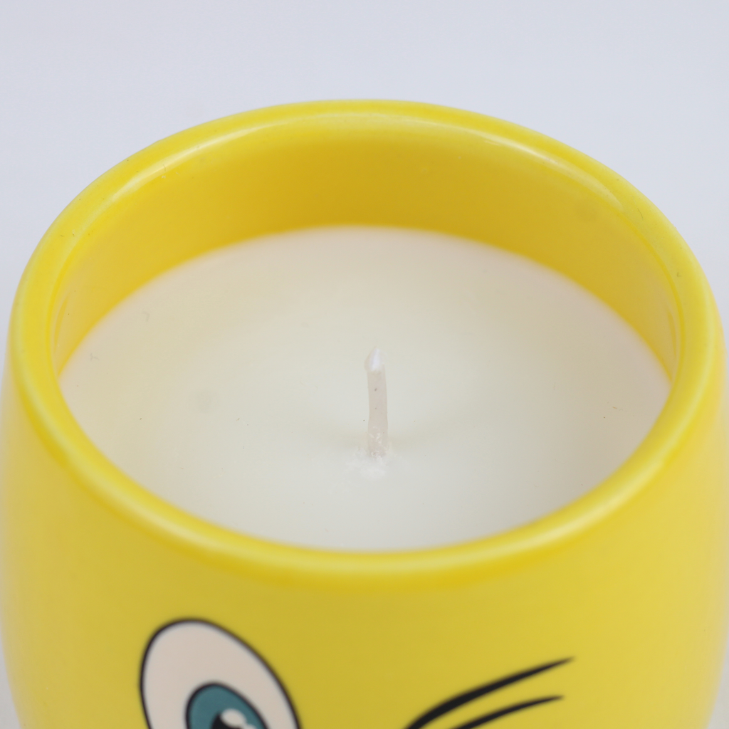 Emoji Ceramic Candle Holder Set – 2-Piece Scented Candle Cups