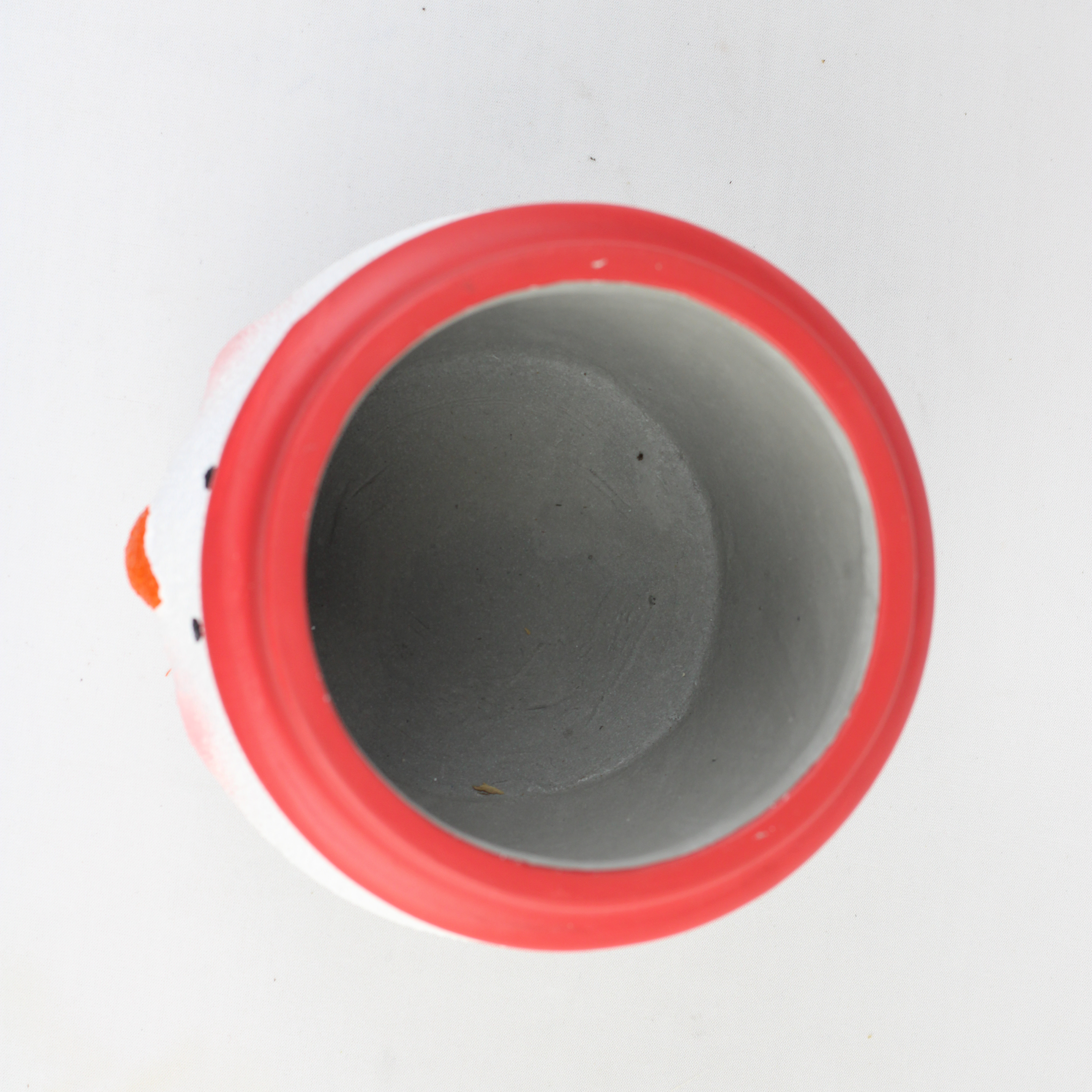 Santa or Snowman Christmas Planter – Single Piece – Festive Cement Holiday Pot