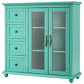 Buffet Sideboard Table Kitchen Storage Cabinet with Drawers and Doors-Green