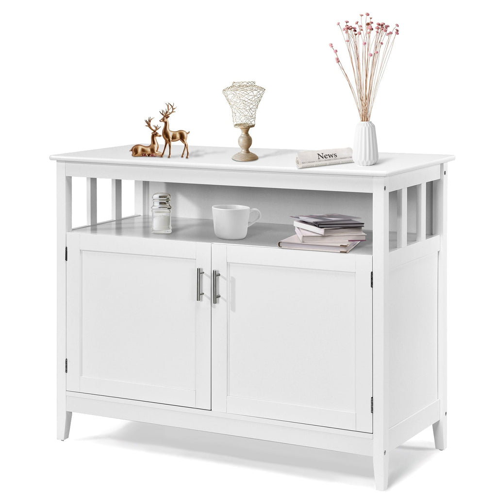 Modern Practical and Beautiful Wooden Kitchen Lockers with Large Storage Space-White