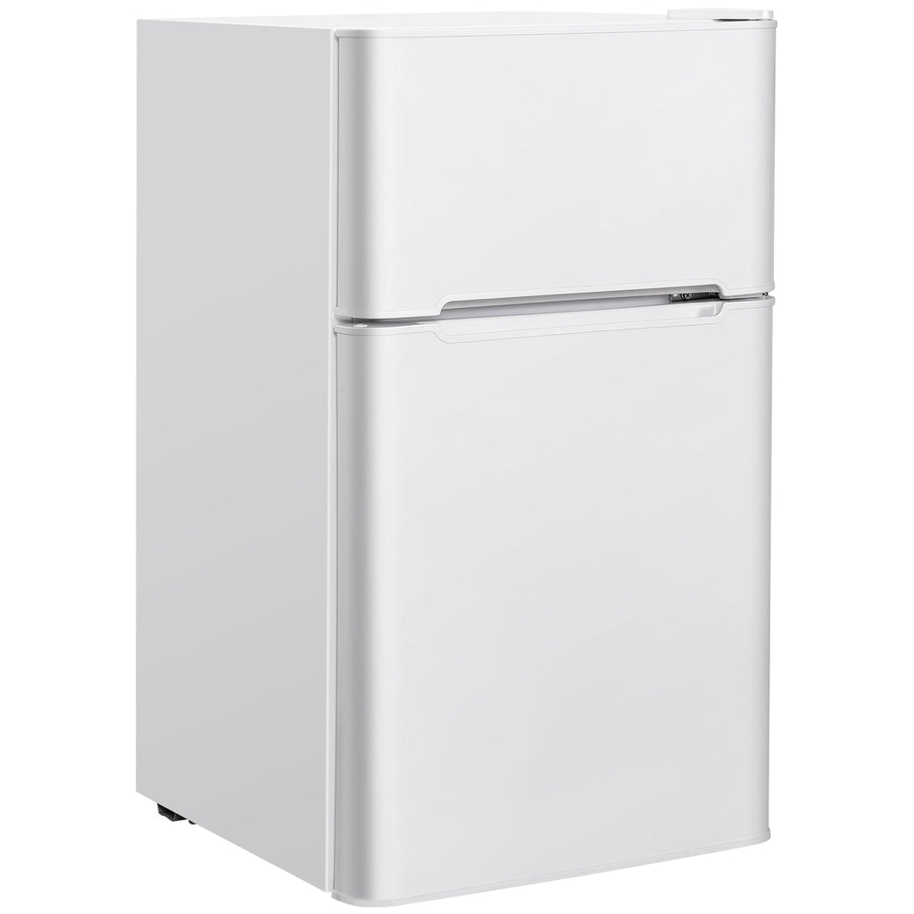 3.2 cu ft. Compact Stainless Steel Refrigerator-White