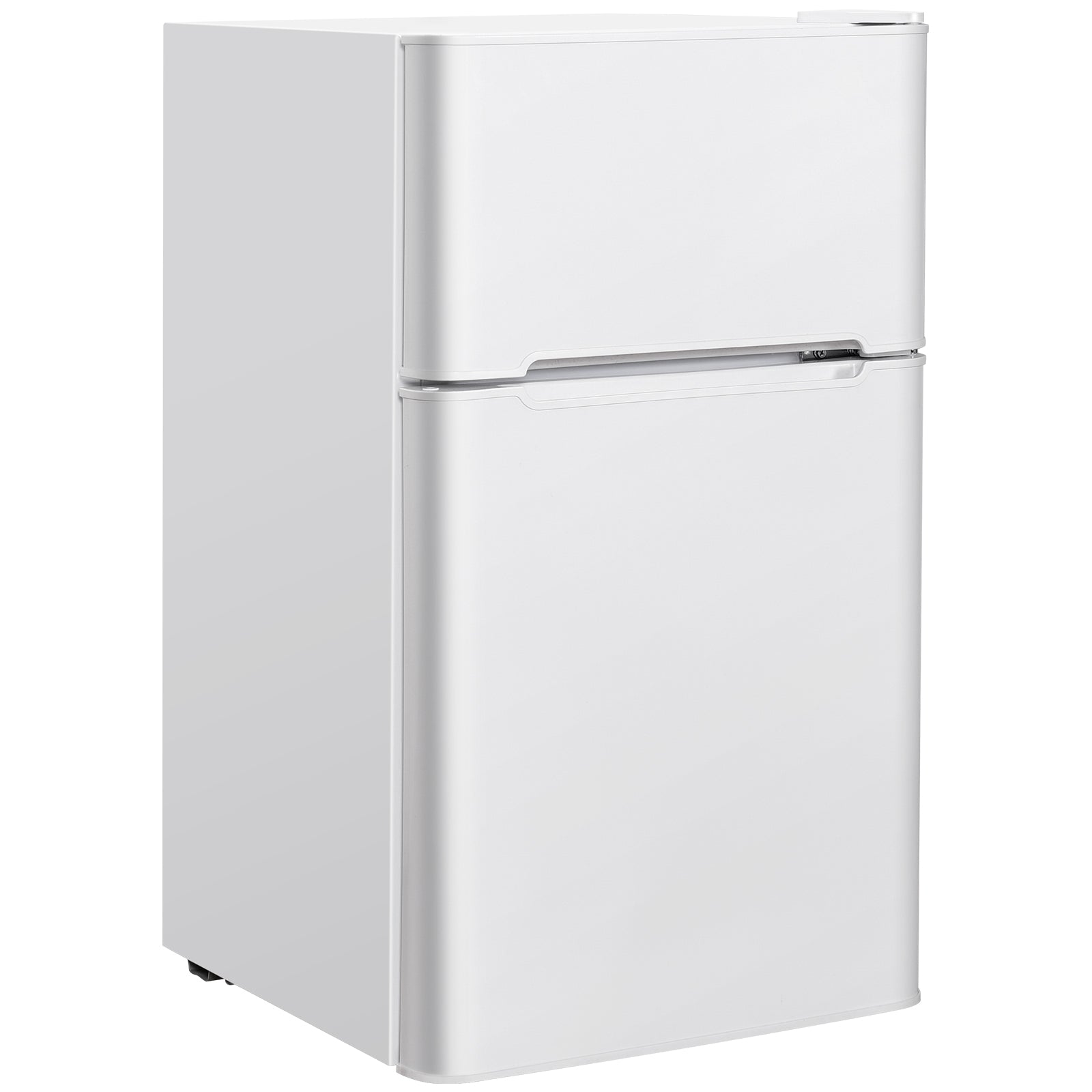 3.2 cu ft. Compact Stainless Steel Refrigerator-White