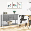 Wooden Sideboard Buffet Console Table  with Drawers and Storage-Gray