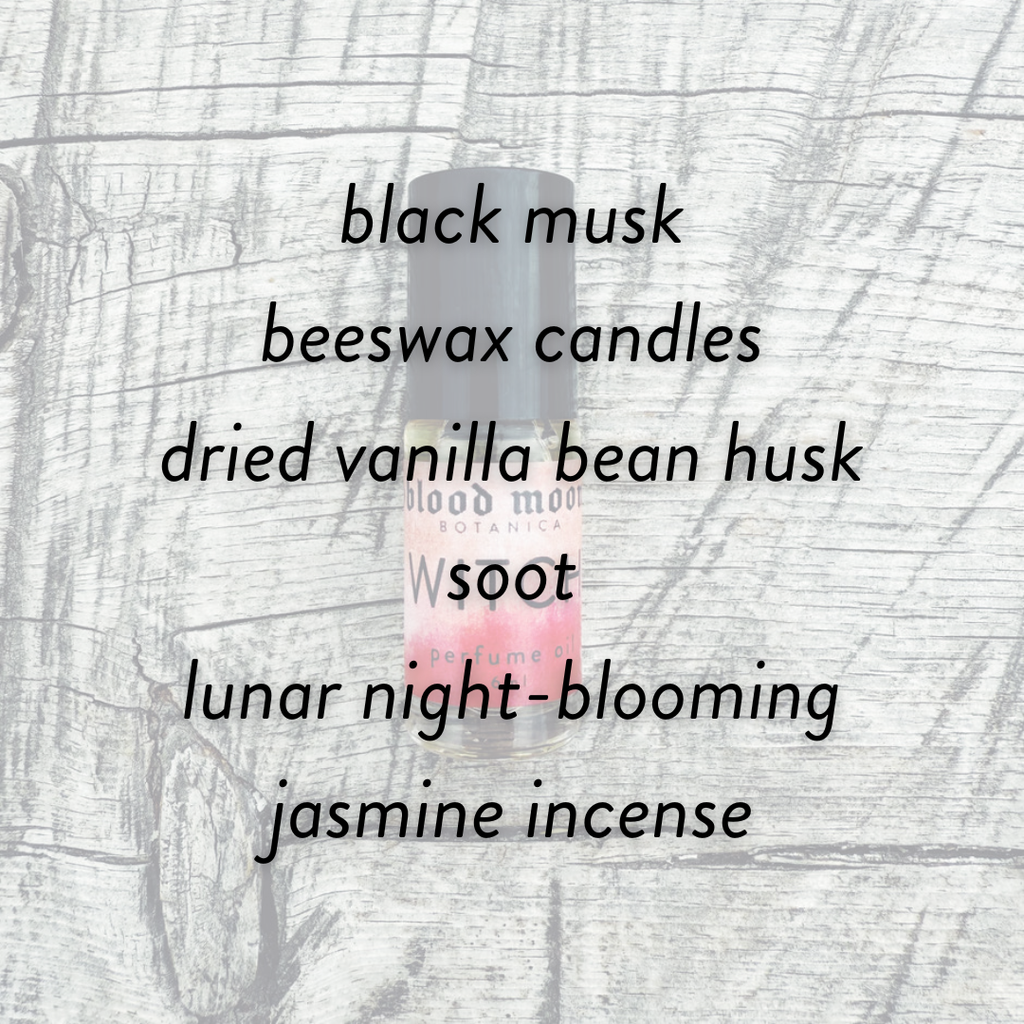 Witch Perfume Oil - Black Musk, Beeswax, Soot, Vanilla Bean, Oud