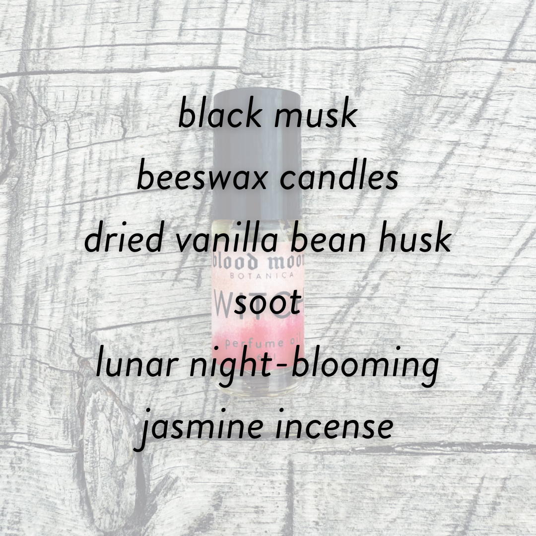 Witch Perfume Oil - Black Musk, Beeswax, Soot, Vanilla Bean, Oud