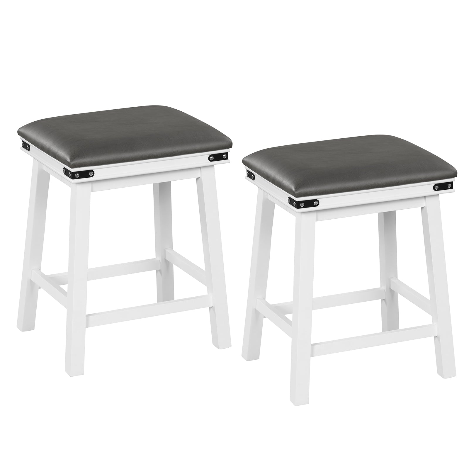 Set of 2 24/30 Inch Dining Bar Stool with Acacia Wood Frame-24 inches