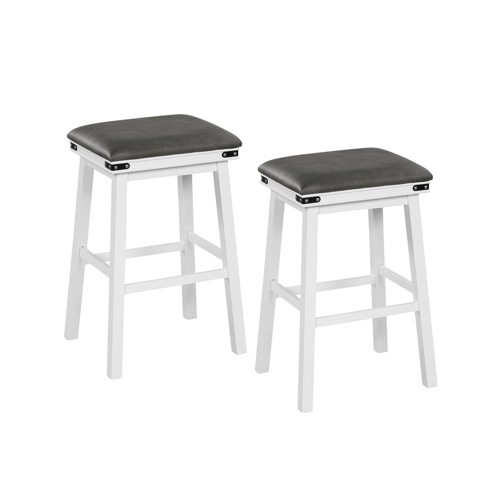 Set of 2 24/30 Inch Dining Bar Stool with Acacia Wood Frame-30 inches