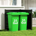 Air Conditioner Fence 48-Inch Privacy Screen 2-Panel for Trash Can with Metal Stakes