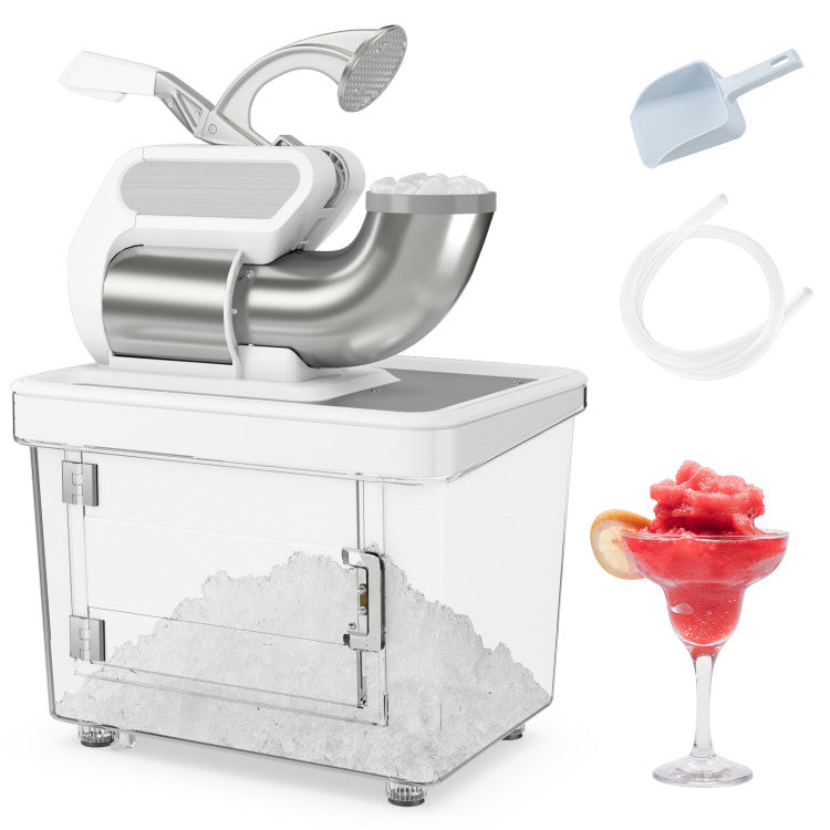 300W Commercial Ice Crusher with Dual Blades & Safety Switch