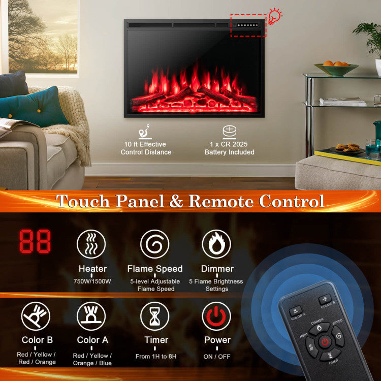 34/37" Recessed Electric Fireplace