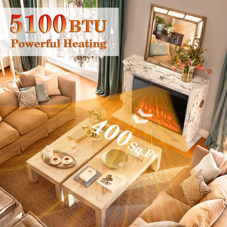 34/37" Recessed Electric Fireplace