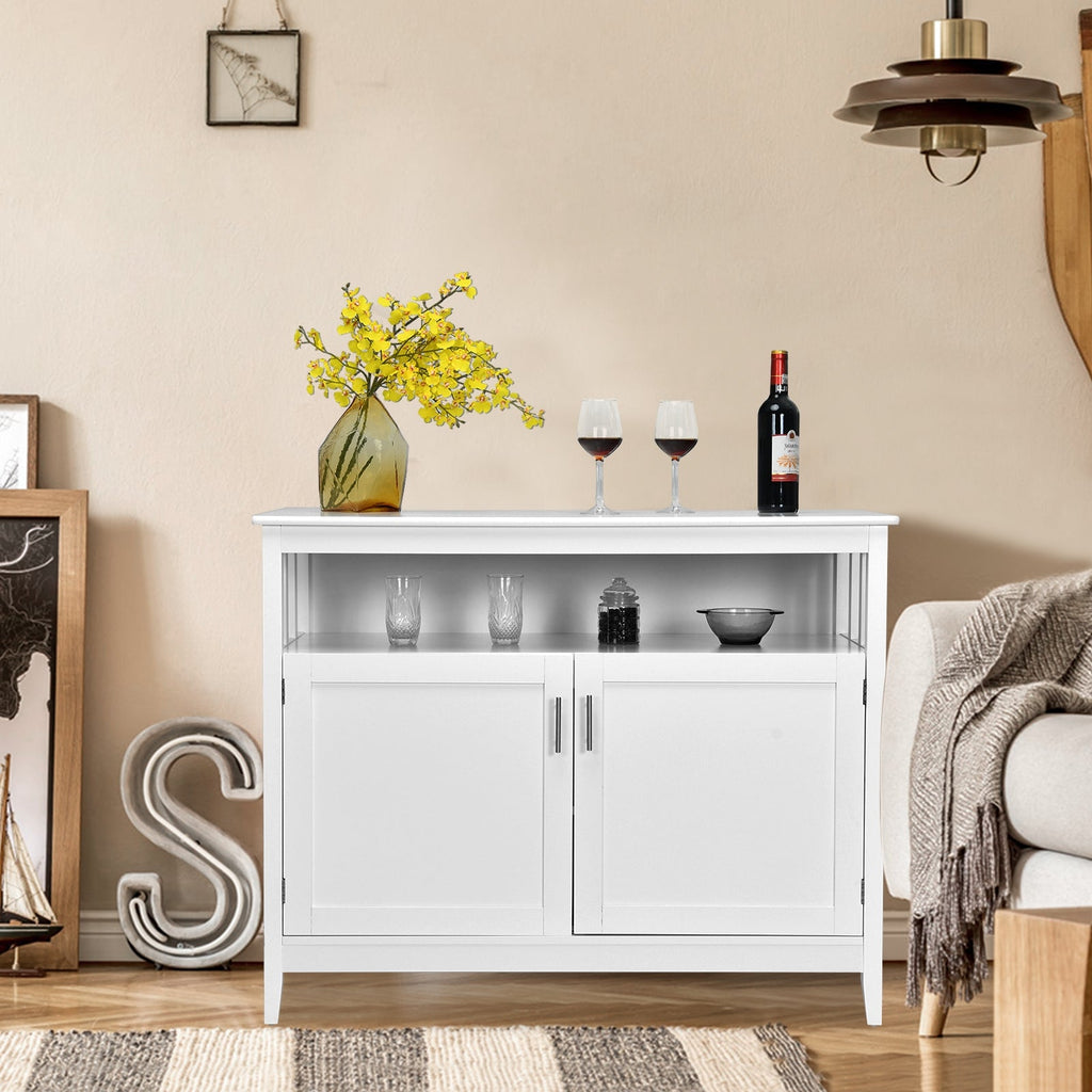 Modern Practical and Beautiful Wooden Kitchen Lockers with Large Storage Space-White
