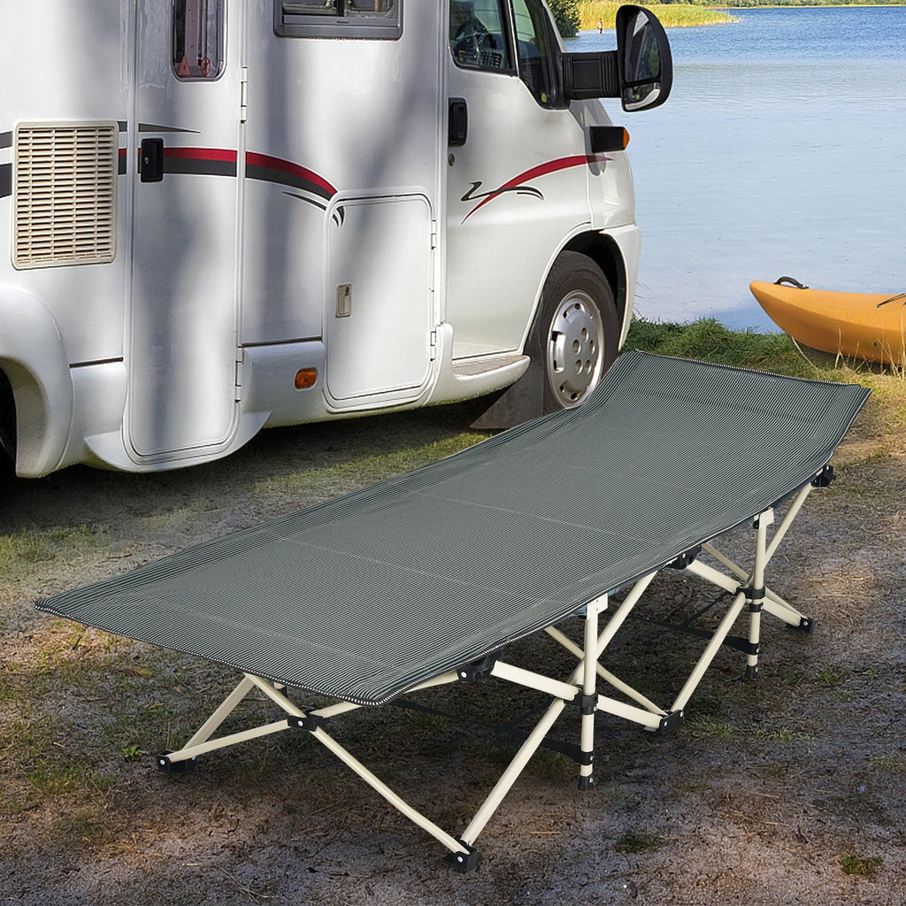 28.5 Inch Extra Wide Sleeping Cot for Adults with Carry Bag-Gray