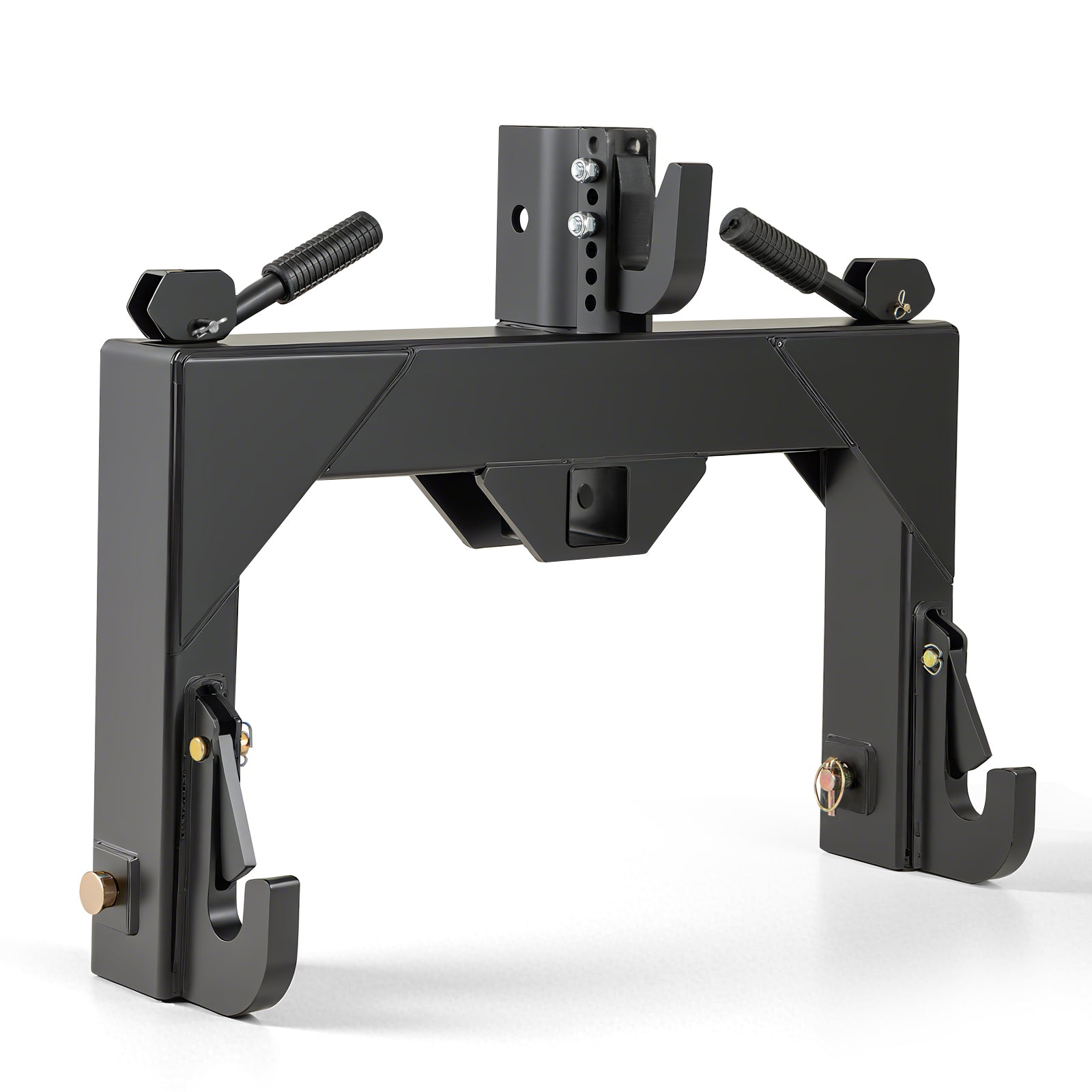 3-Point Quick Hitch with 5 Level Adjustable Bolt for Farming-Black