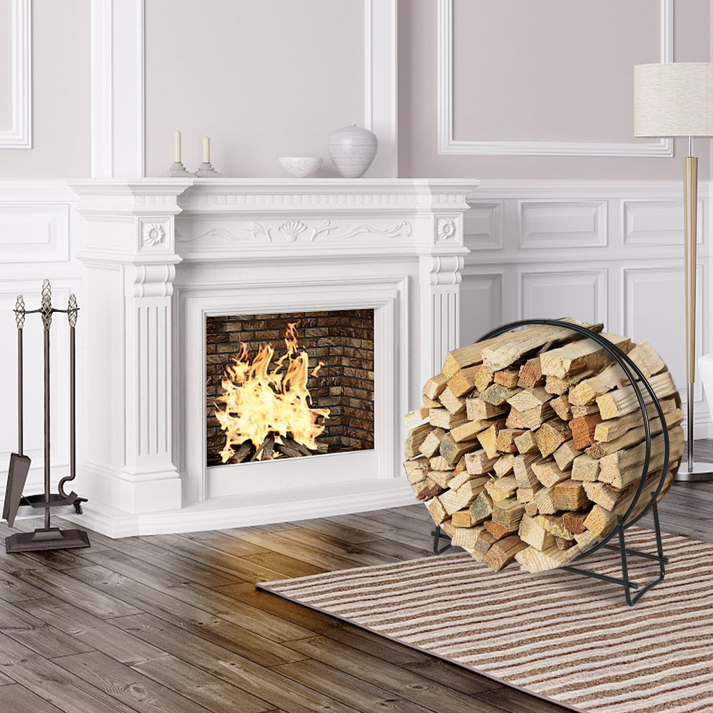 40-inch Tubular Steel Firewood Storage Rack