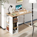 45 Inch Computer Desk with 5 Storage Compartments and Metal Frame