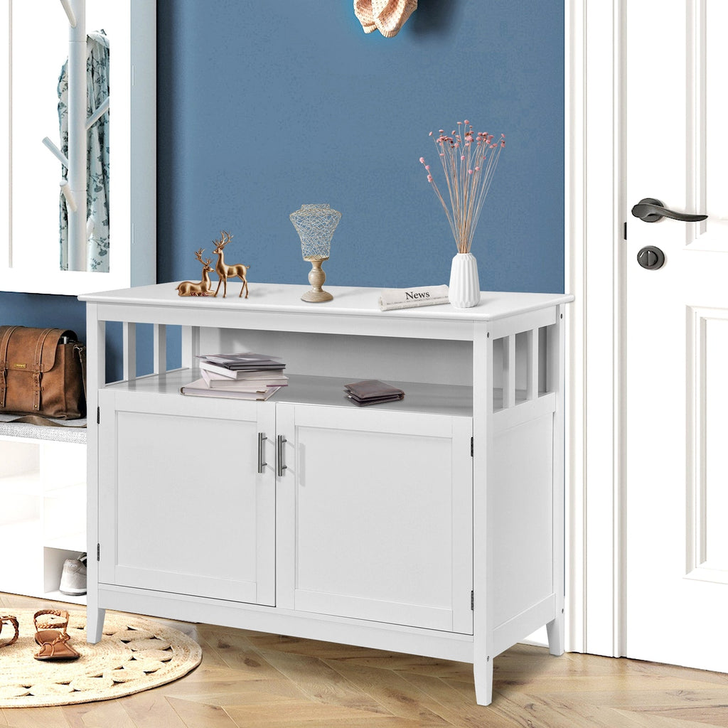 Modern Practical and Beautiful Wooden Kitchen Lockers with Large Storage Space-White