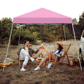 10 x 10 Feet Outdoor Instant Pop-up Canopy with Carrying Bag-Pink