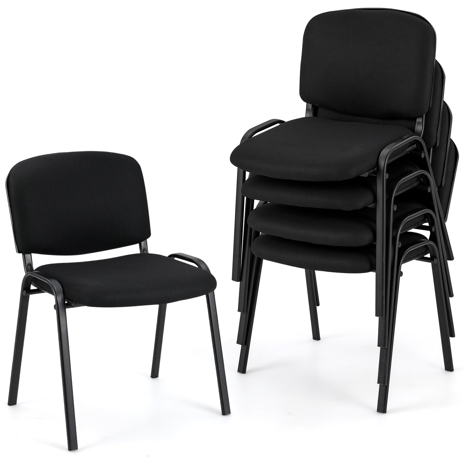 5 Pieces Elegant Conference Office Chair Set for Guest Reception-Set of 5