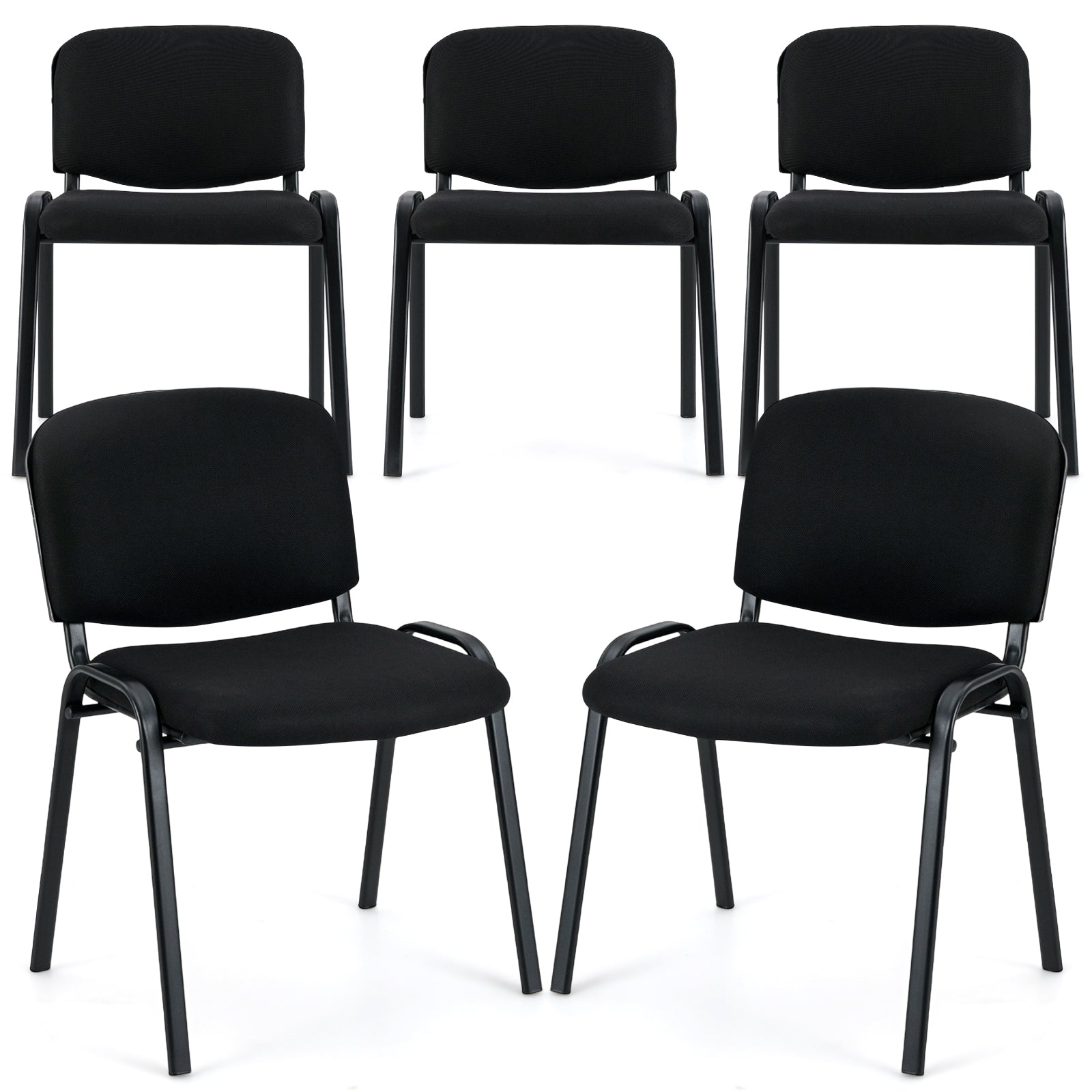 5 Pieces Elegant Conference Office Chair Set for Guest Reception-Set of 5