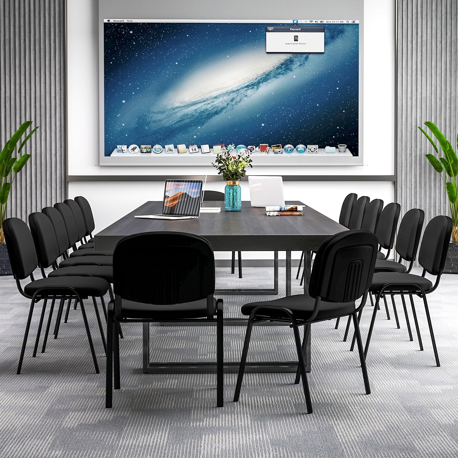 5 Pieces Elegant Conference Office Chair Set for Guest Reception-Set of 5