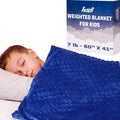 7 Lbs Kids Weighted Blanket with Cover | 41"x60" | 100% Cotton, Glass Beads
