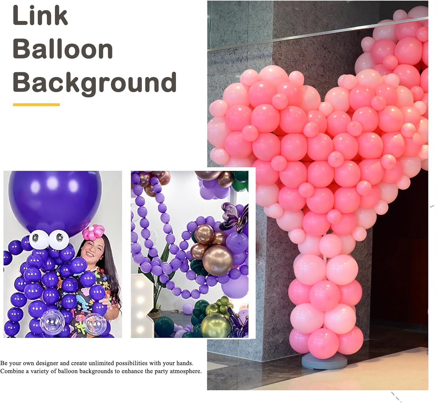 Dark Green Link Balloons 10 Inch 120 Pcs Latex Linking Balloons for Birthday Wedding Party Festival Decorations
