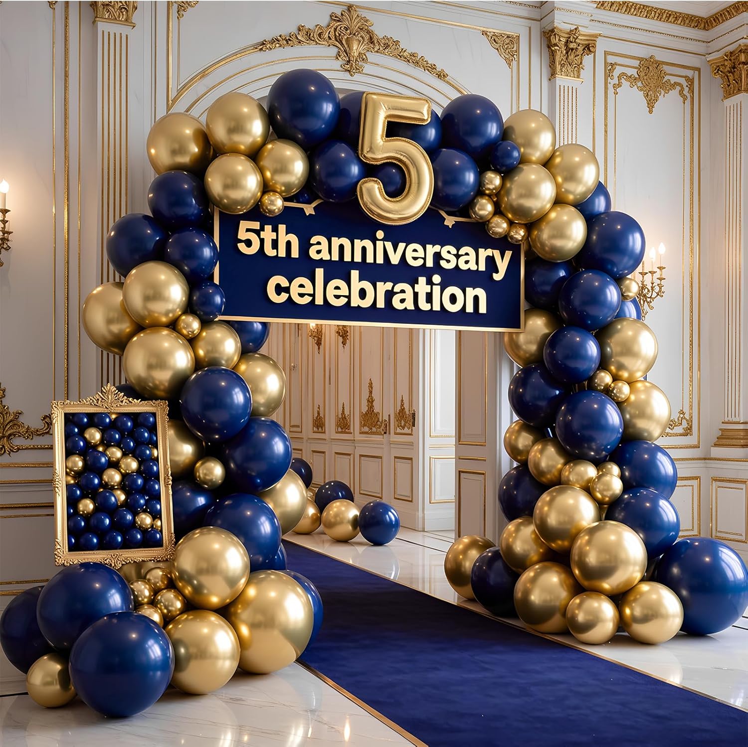 Navy Blue Balloons 100 Pack 12 Inch Dark Blue Latex Balloons for Baby Shower Wedding Graduation Birthday New Year Party Decorations