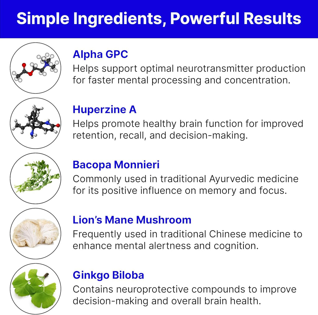 RediMind – Natural Brain Booster & Memory Support (Vegan, 30 Capsules)