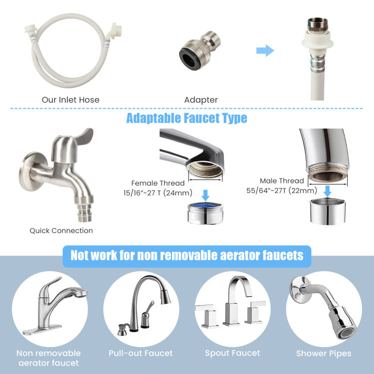 12 lbs Full-Auto Washer with 10 Settings