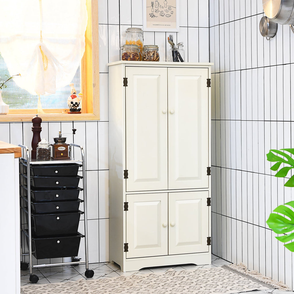 Accent Storage Cabinet Adjustable Shelves-White