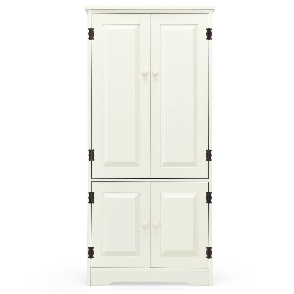 Accent Storage Cabinet Adjustable Shelves-White