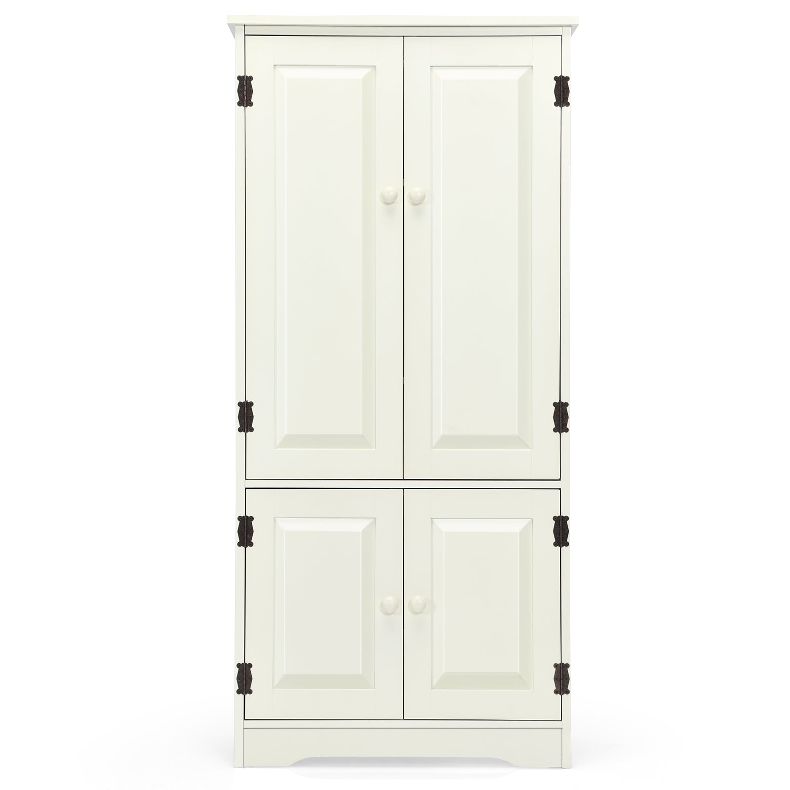 Accent Storage Cabinet Adjustable Shelves-White