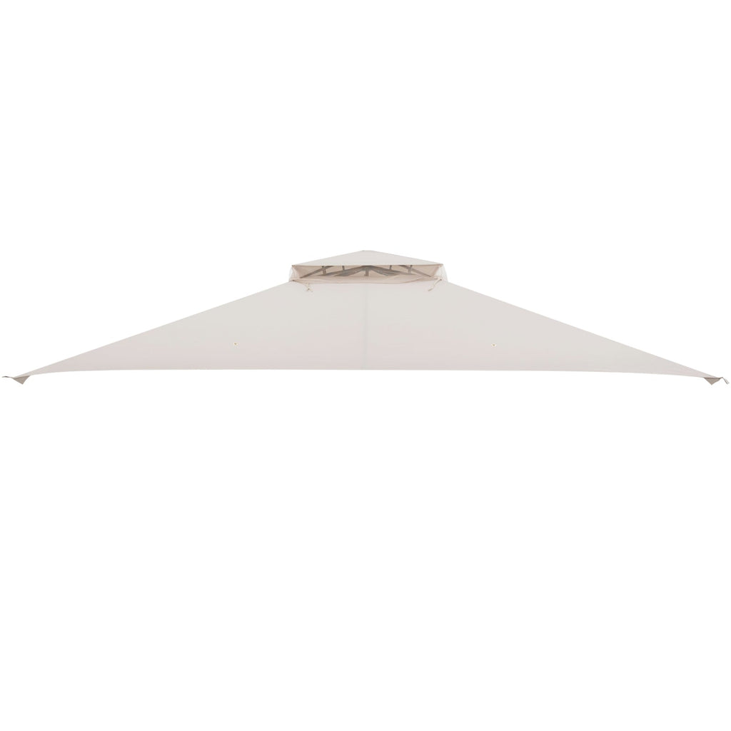 10 x 12 Feet Gazebo Replacement Top with Air Vent and Drainage Holes-Beige