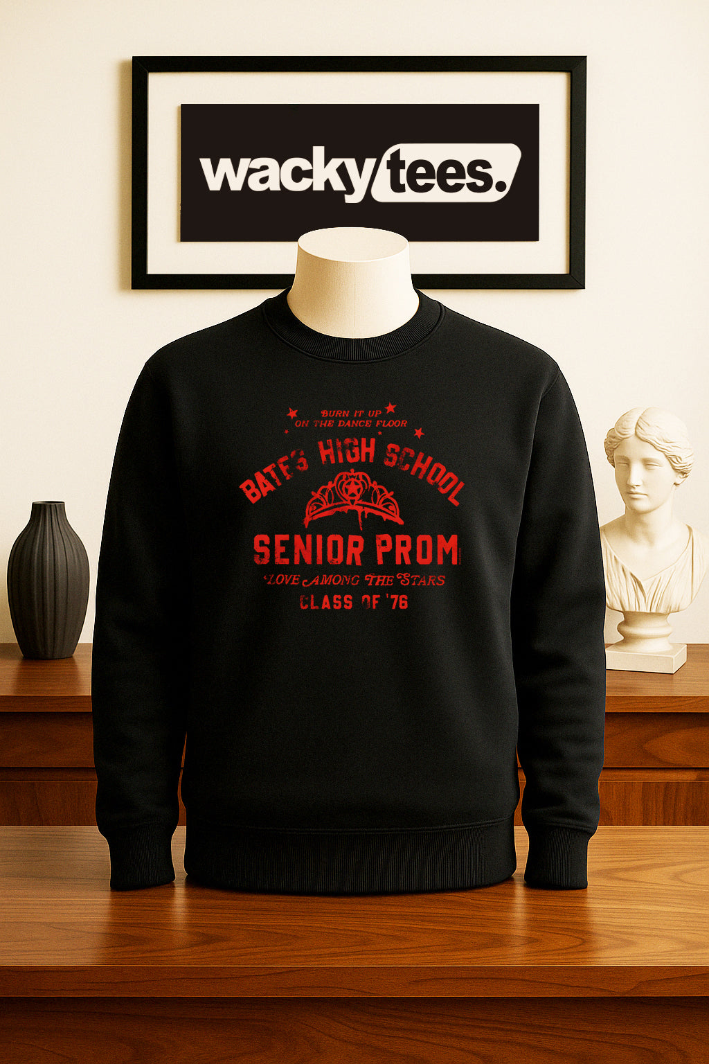 Carrie Class of 1976 Bates High School Senior Prom Horror Graphic Tee Shirt