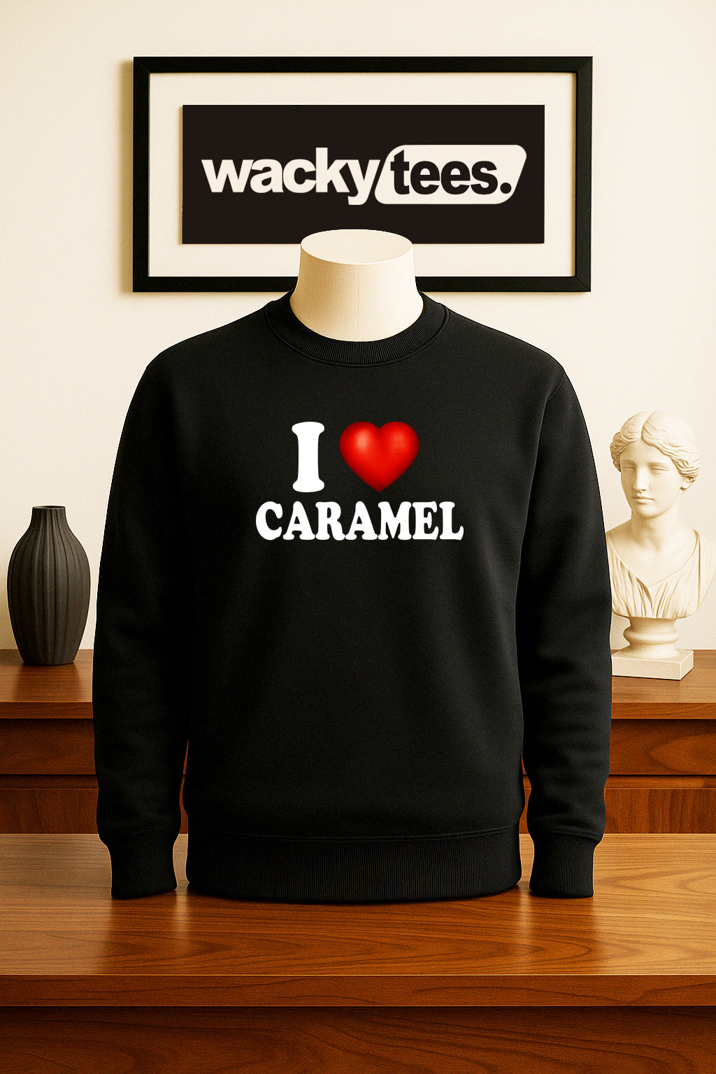 I Love Caramel I Heart Funny Adult Humor Graphic Tee Shirt