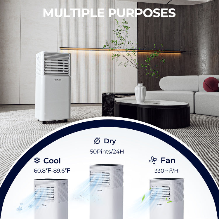 Portable AC with Fan & Dehumidifier