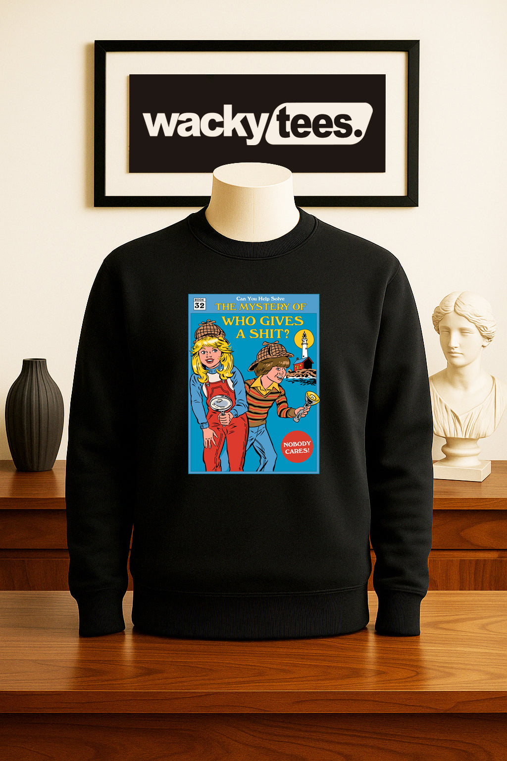 Childrens Books Mystery of Who Gives a Shit Funny Graphic Tee Shirt