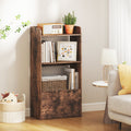 Freestanding Bookshelf with 3-Tier Open Shelf-Rustic Brown