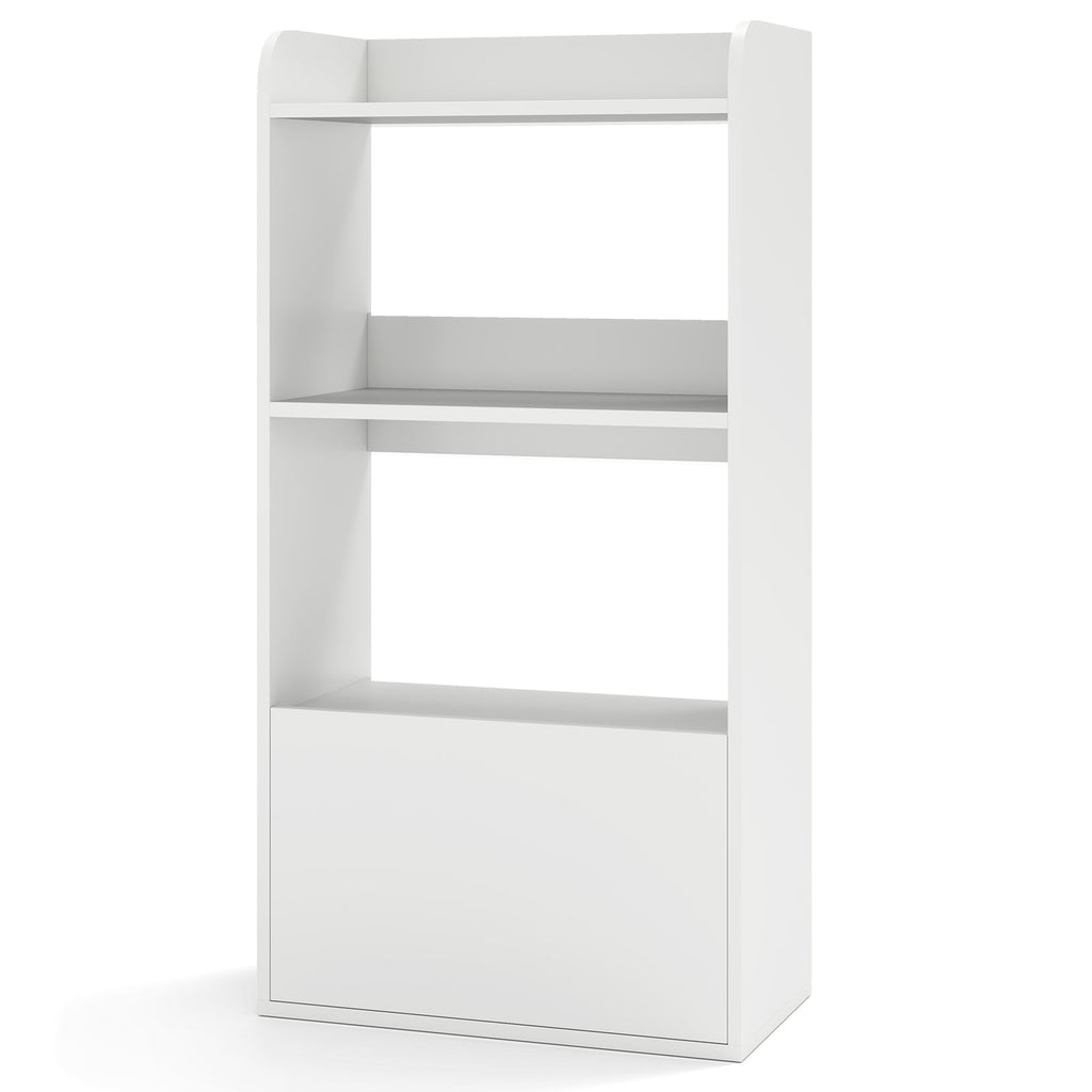 Freestanding Bookshelf with 3-Tier Open Shelf-White