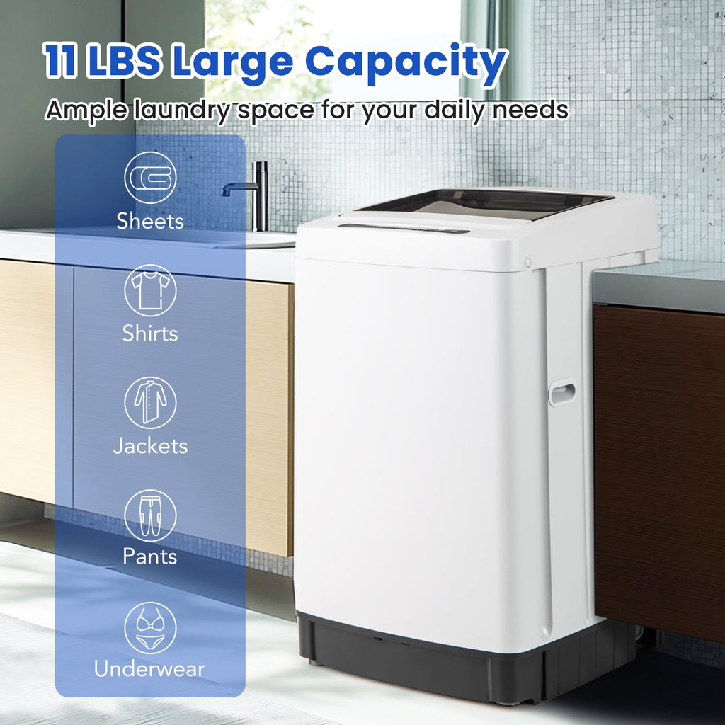 Full-Automatic Washing Machine Washer and Spin Combo-White