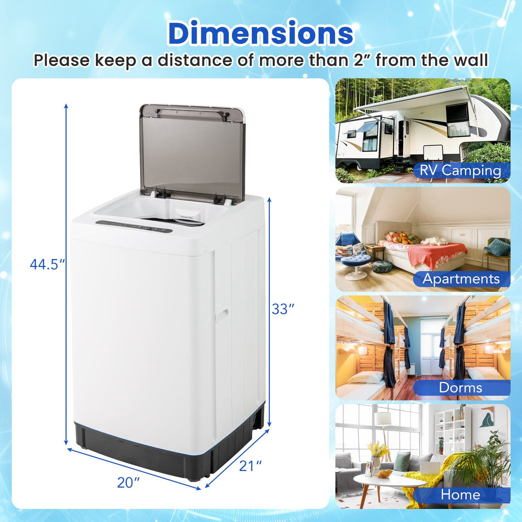 Full-Automatic Washing Machine Washer and Spin Combo-White